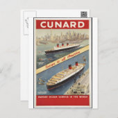 Vintage Travel Poster Ad Retro Prints Postcard (Front/Back)