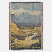 Vintage Travel Poster Banff Canadian Rockies