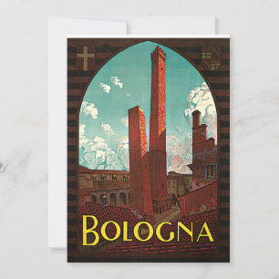 Vintage Travel Poster, Bologna, Italy