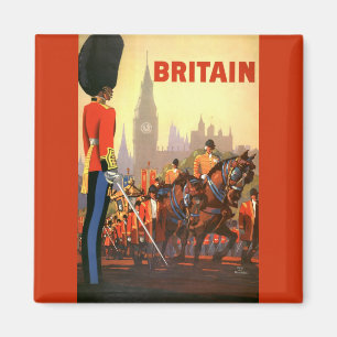 Vintage Travel Poster, British Royal Guard Magnet