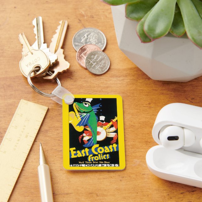 Vintage Travel Poster, East Coast Frolics Seafood Keychain (Desk)