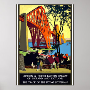 Vintage travel poster - England and Scotland