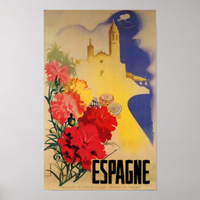 Vintage Travel Poster Espagne Spain Wall Deco Art (Front)