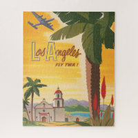 Vintage Travel Poster, Fly Twa To Los Angeles