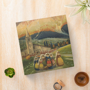 Vintage Travel Poster For Abruzzo, Italy. Binder