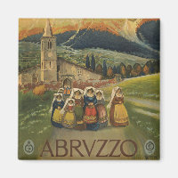 Vintage Travel Poster For Abruzzo, Italy.