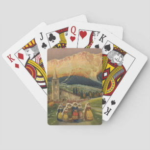 Vintage Travel Poster For Abruzzo, Italy. Playing Cards