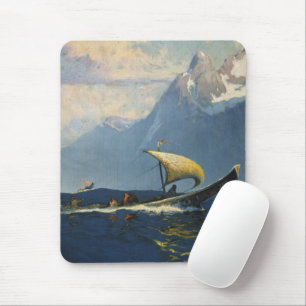 Vintage Travel Poster For Alaska Northern Pacific Mouse Pad
