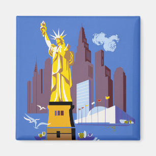 Vintage Travel Poster For Allegheny Airlines Magnet