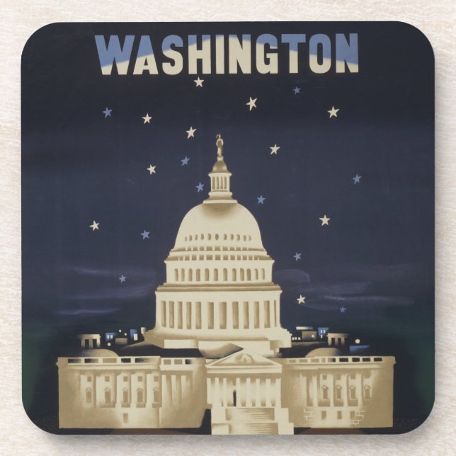 Vintage Travel Poster For American Airlines Coaster (Front)