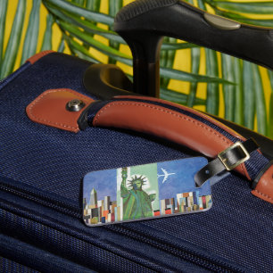 Vintage Travel Poster For American Airlines Luggage Tag
