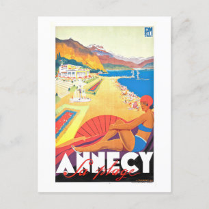 Vintage Travel Poster for Annecy, France, Postcard