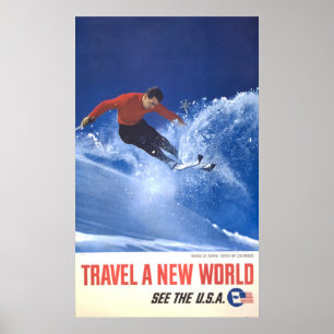 Vintage Travel Poster For Aspen, Colorado