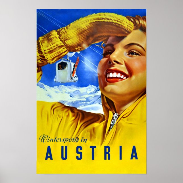 Vintage travel poster for Austria (Front)