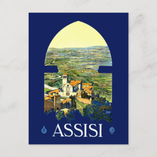 Vintage Travel Poster For Italy Postcard