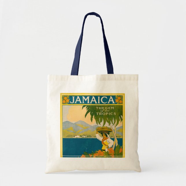 Vintage Travel Poster For Jamaica Tote Bag (Front)