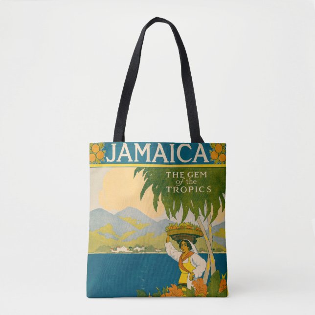 Vintage Travel Poster For Jamaica Tote Bag (Front)