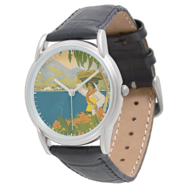 Vintage Travel Poster For Jamaica Watch (Angled)