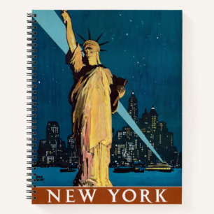 Vintage Travel Poster For New York Notebook