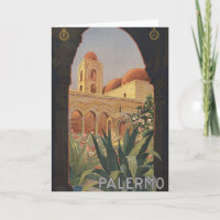 Vintage Travel Poster For Palermo, Italy.