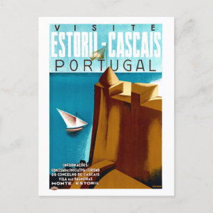 Vintage Travel Poster for Portugal Postcard