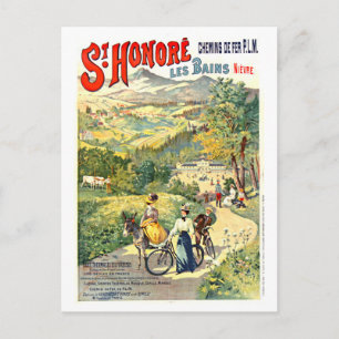 Vintage Travel Poster for Saint-Honoré-les-Bains Postcard