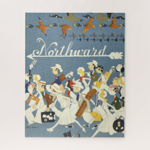 Vintage Travel Poster For The New Haven R.R. Jigsaw Puzzle