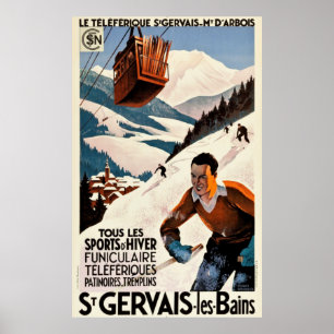Vintage Travel Poster France - St Gervais Les Bain
