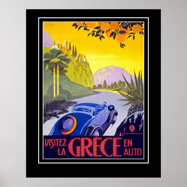 Vintage Travel Poster Greece Large Size (Front)