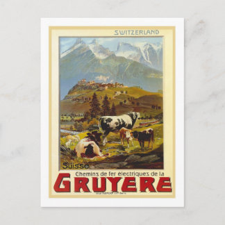 Vintage Travel Poster,Gruyere Postcard