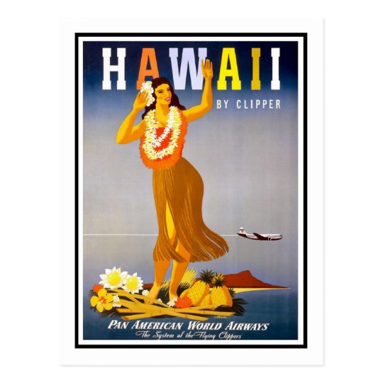 Vintage Travel Poster,Hawaii Postcard | Zazzle.ca