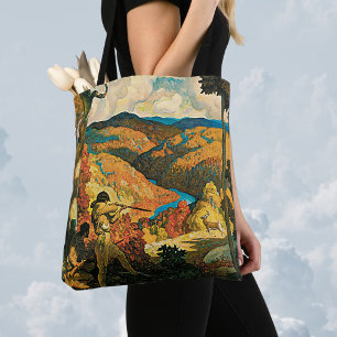 Vintage Travel Poster, In Old Kentucky, NC Wyeth Tote Bag