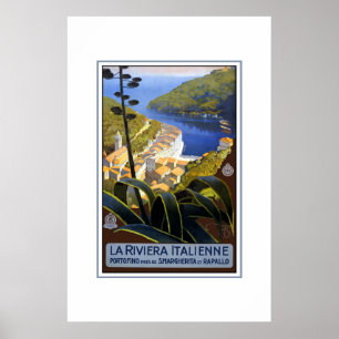 Vintage Travel Poster La Rivera Italienne