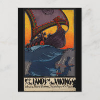 Vintage Travel Poster Land of the Vikings