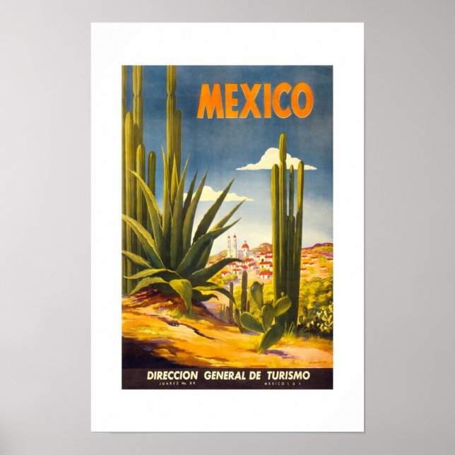 Vintage Travel Poster Mexico (Front)