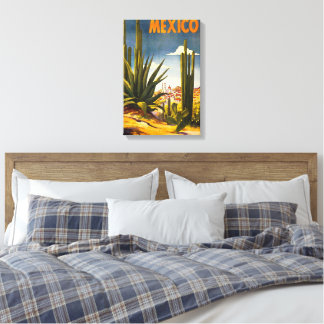 Vintage Travel Poster Mexico Canvas Print