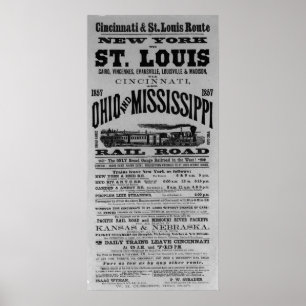 VINTAGE TRAVEL POSTER - NEW YORK TO ST LOUIS