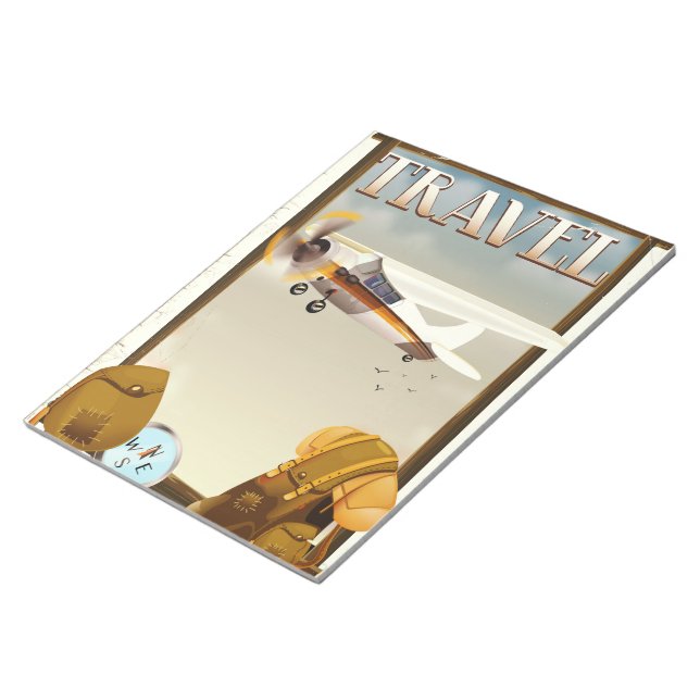 Vintage Travel Poster Notepad (Angled)