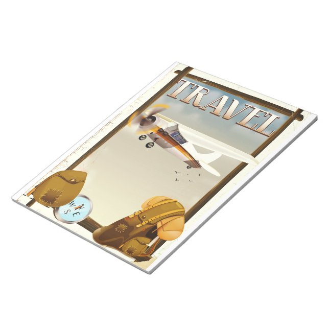 Vintage Travel Poster Notepad (Angled)