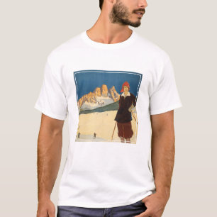 Vintage Travel Poster Of Cortina D'ampezzo, Italy T-Shirt