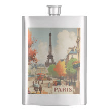 Vintage Travel Poster of the Paris Eifel Tower