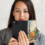 Vintage Travel Poster of the Paris Eifel Tower Samsung Galaxy S5 Wallet Case<br><div class="desc">vintage travel poster of the inner city of Paris with the Eifel Tower in the background</div>