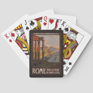 Vintage Travel Poster Of The Roman Forum At Dawn. Playing Cards