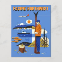 Vintage Travel Poster Pacific Northwest Seattle PC