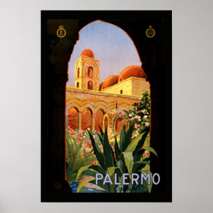 Vintage Travel Poster Palermo