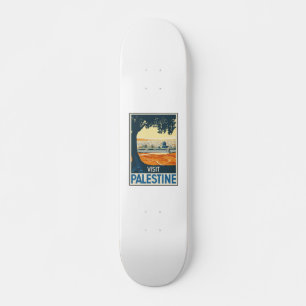 Vintage-Travel-Poster-Palestine Skateboard