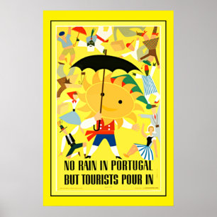Vintage travel poster, Portugal Poster