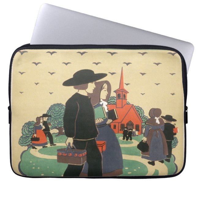 Vintage Travel Poster Promoting Pennsylvania Laptop Sleeve (Front)