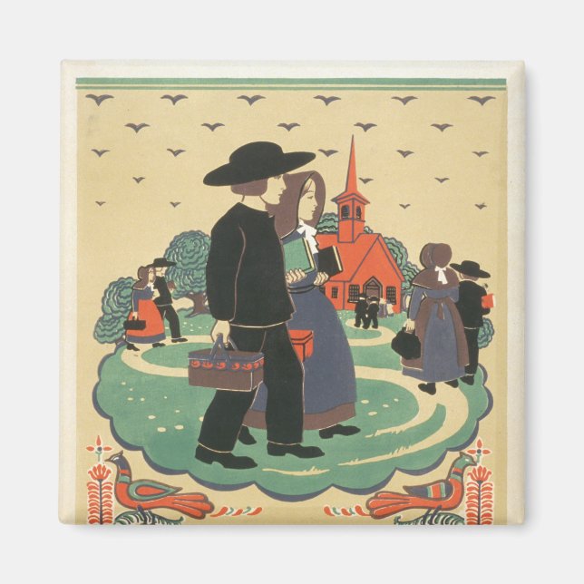 Vintage Travel Poster Promoting Pennsylvania Magnet (Front)