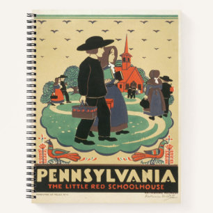 Vintage Travel Poster Promoting Pennsylvania Notebook